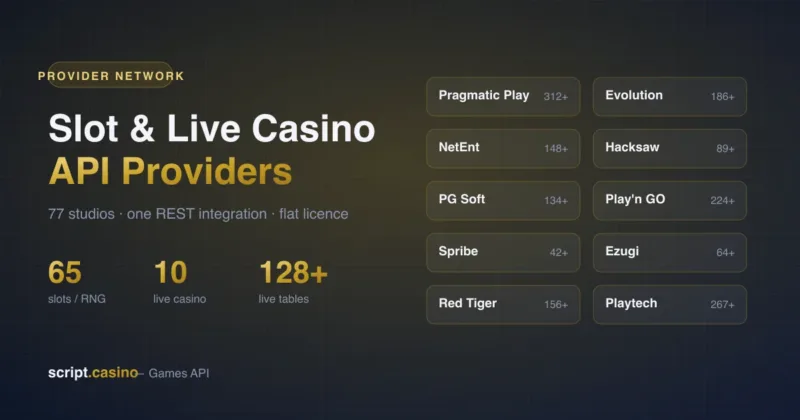 Slot & Live Casino APIs: 77 Game Providers Through One Integration